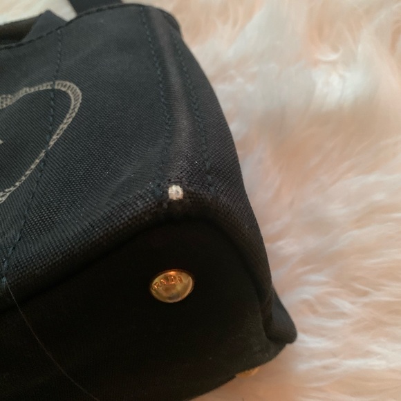 Prada Canapa Black Tote with Strap - Picture 4 of 13